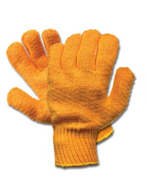 Yellow Criss Cross Gripper Gloves Large Size Pack Of 5 