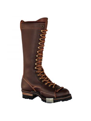 Red Dawg Lace-to-Toe Vibram Climber Boots (Brown)