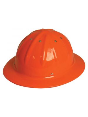 WoodlandPRO Full Brim Aluminum Hard Hat (Hi-Vis Orange)