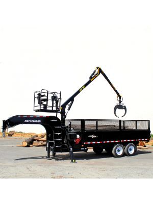 WoodlandPRO Hydraulic Dump Trailer with 19 Foot Grapple Loader