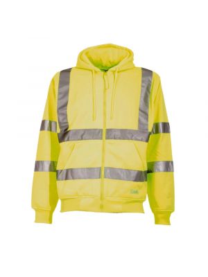 Berne Hi-Vis Class III Thermal Lined Hooded Safety Sweatshirt (Yellow)