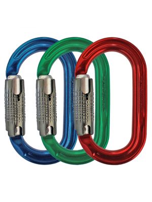 DMM Ultra O Locksafe Aluminum Oval Carabiners (3 Pack) A327-P3