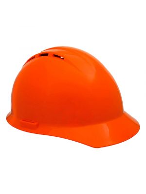 ERB Americana Vented Cap Hard Hat with 4-Point Mega Ratchet Suspension (Hi-Vis Orange)