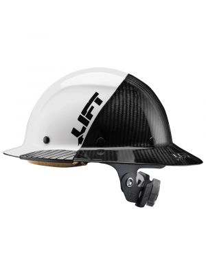 Lift Safety Dax Fifty50 Carbon Fiber Full Brim Hard Hat (Black/White)