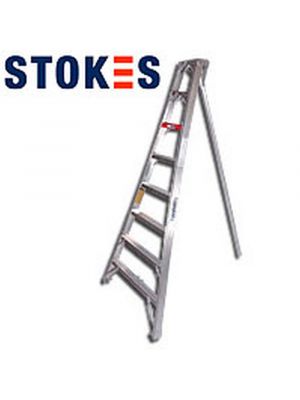 Stokes Heavy-Duty Tripod Orchard Ladder with Telescoping Leg