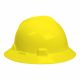 MSA V-Gard Full Brim Hard Hat with Ratchet Suspension (Yellow)